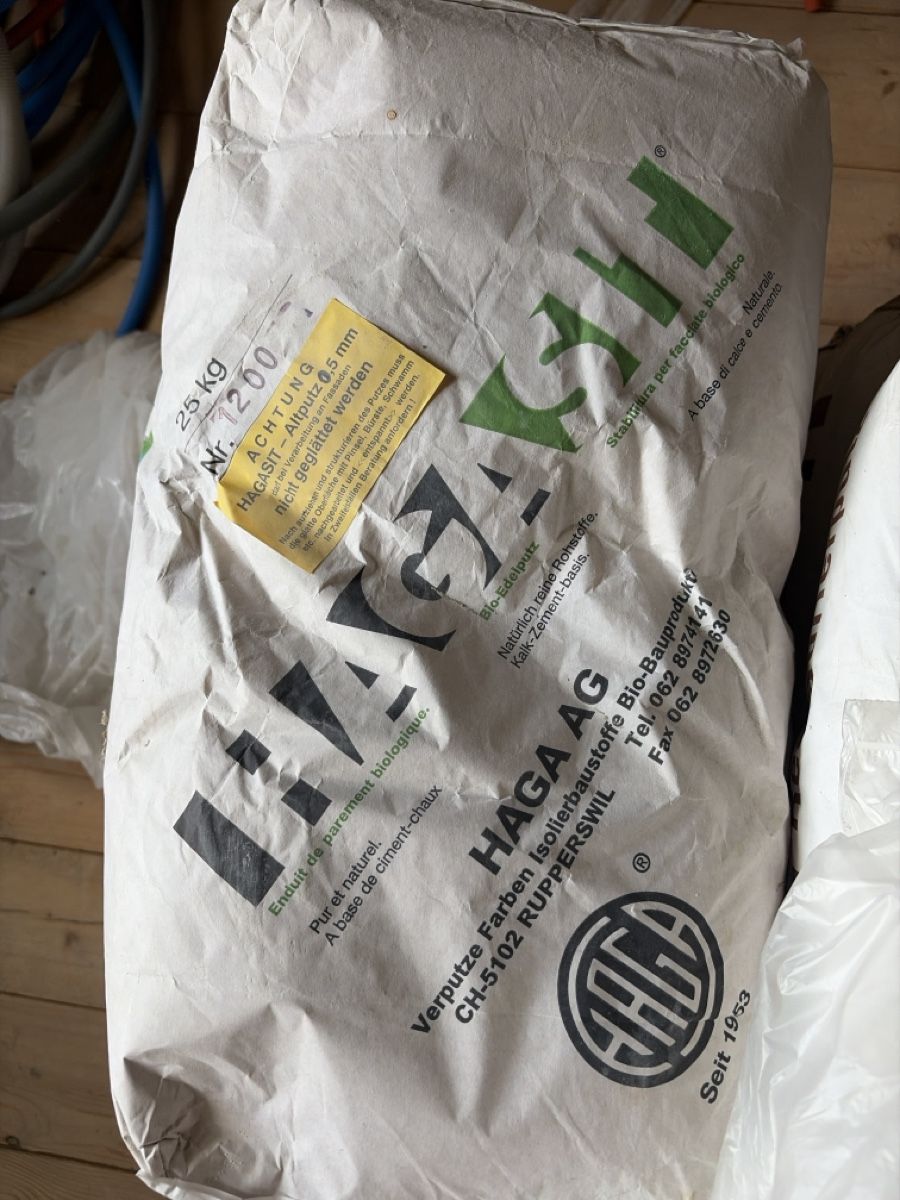 Materiale di riempimento: Haga Biologischer Deckputz, 25kg Sack – Nuovo (secondo la descrizione) da Arisdorf venduto da Lerpi
