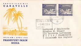 Erstflug Lufthansa Caravelle Frankfurt - Nizza 1964