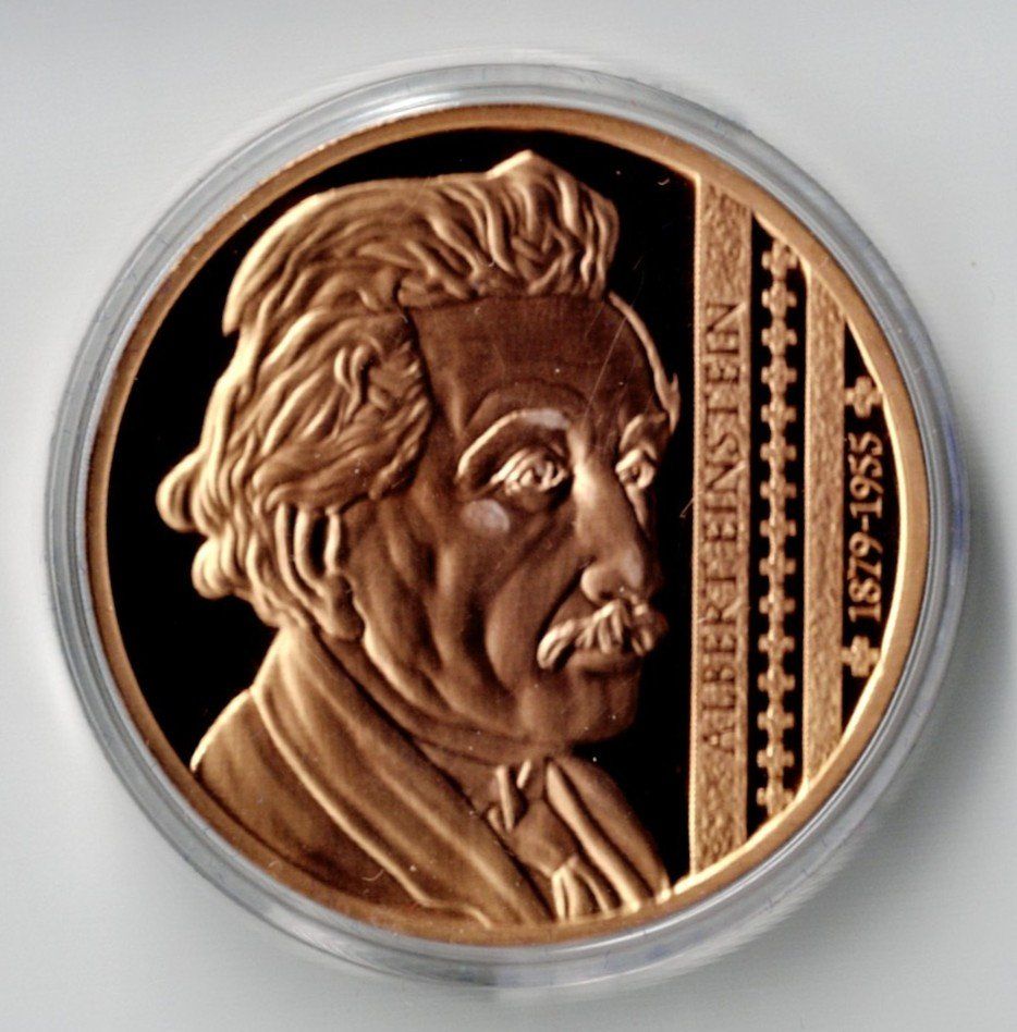 Medaillen: Albert Einstein_1879-1955_Gedenkmedaille – Neu (gemäss Beschreibung) aus Hombrechtikon von Fraese01