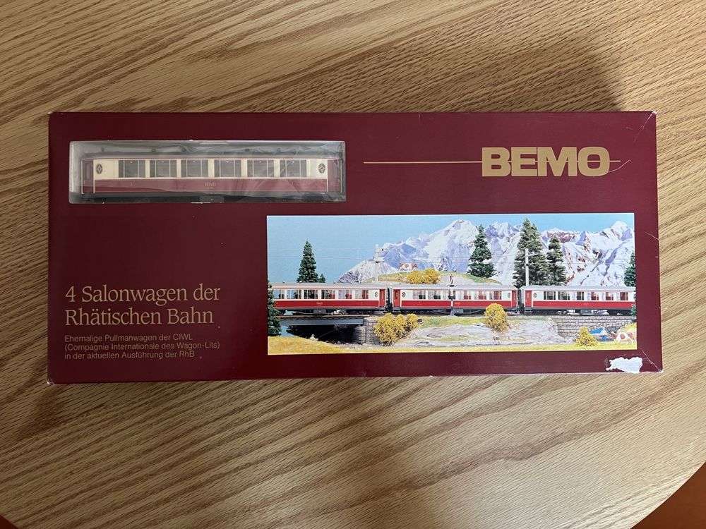 BEMO H0m – Set De 4 Voitures RhB Salonwagen Art. 7272 134 (occasion, Parfait)