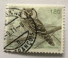 Nr. 1239 Dauermarken Einheimische Vögel Raufsskauz GESTEMPEL