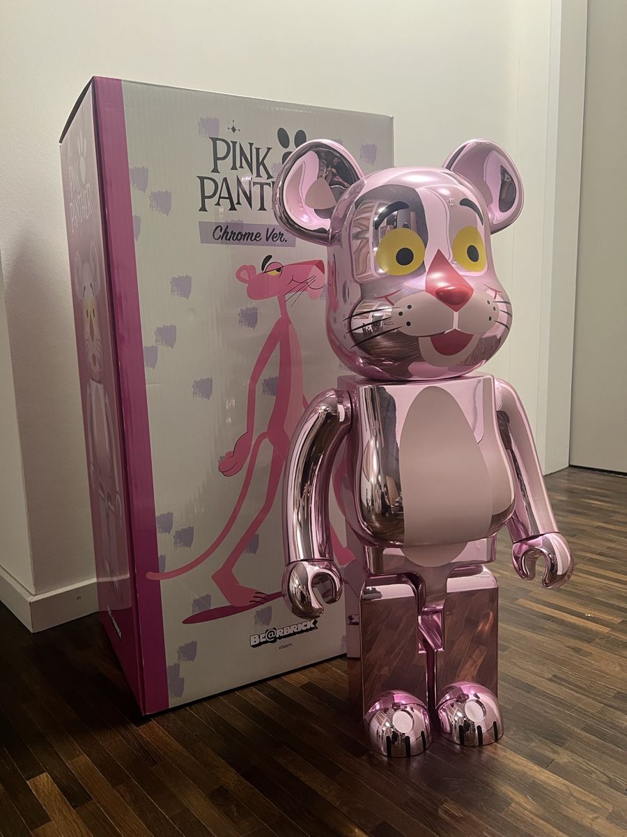 Medicom Toy Statuette: XXL Pink Panther Bearbrick Chrome Version, 1000% – Nuovo (secondo la descrizione) da Baar venduto da Lila2006