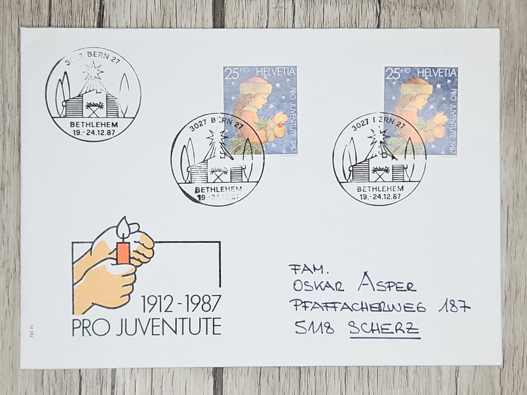 Tutti i francobolli: CL09 Enveloppe + Timbre Suisse 1987 – Usato da Cousset venduto da Patrick_Collections