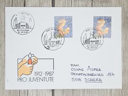 CL09 Enveloppe + Timbre Suisse 1987
