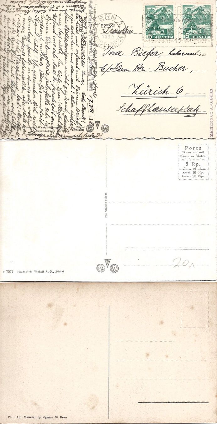 Cartoline postali: AK Bern schwarz/weiss – Usato da Brunnadern venduto da eichmann.anton 5