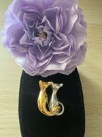 Elegante Brosche Katzenpaar