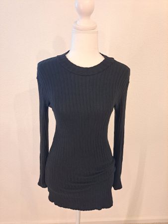 Schwarzes Pullover-Kleid Gr. L, ZEBRA