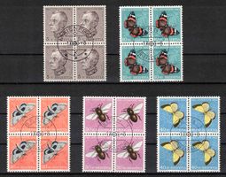 Pro Juventute 1950,  4er-Block Serie mit ET-ʘ, Kat.350.-