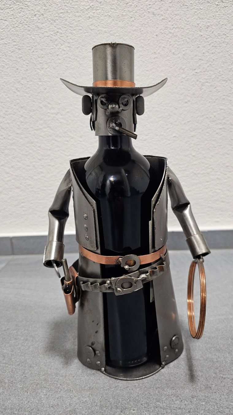 Statuette: Cowboy als Weinflaschen Deko / Verpackung – Usato da Fehraltorf venduto da Amiracolix