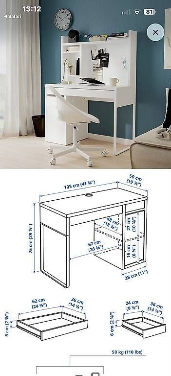 Scrivanie: Schreibtisch Micke Ikea – Usato da Adliswil venduto da inf_my6b 2
