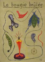 Surreales Gemälde: La bougie brulée