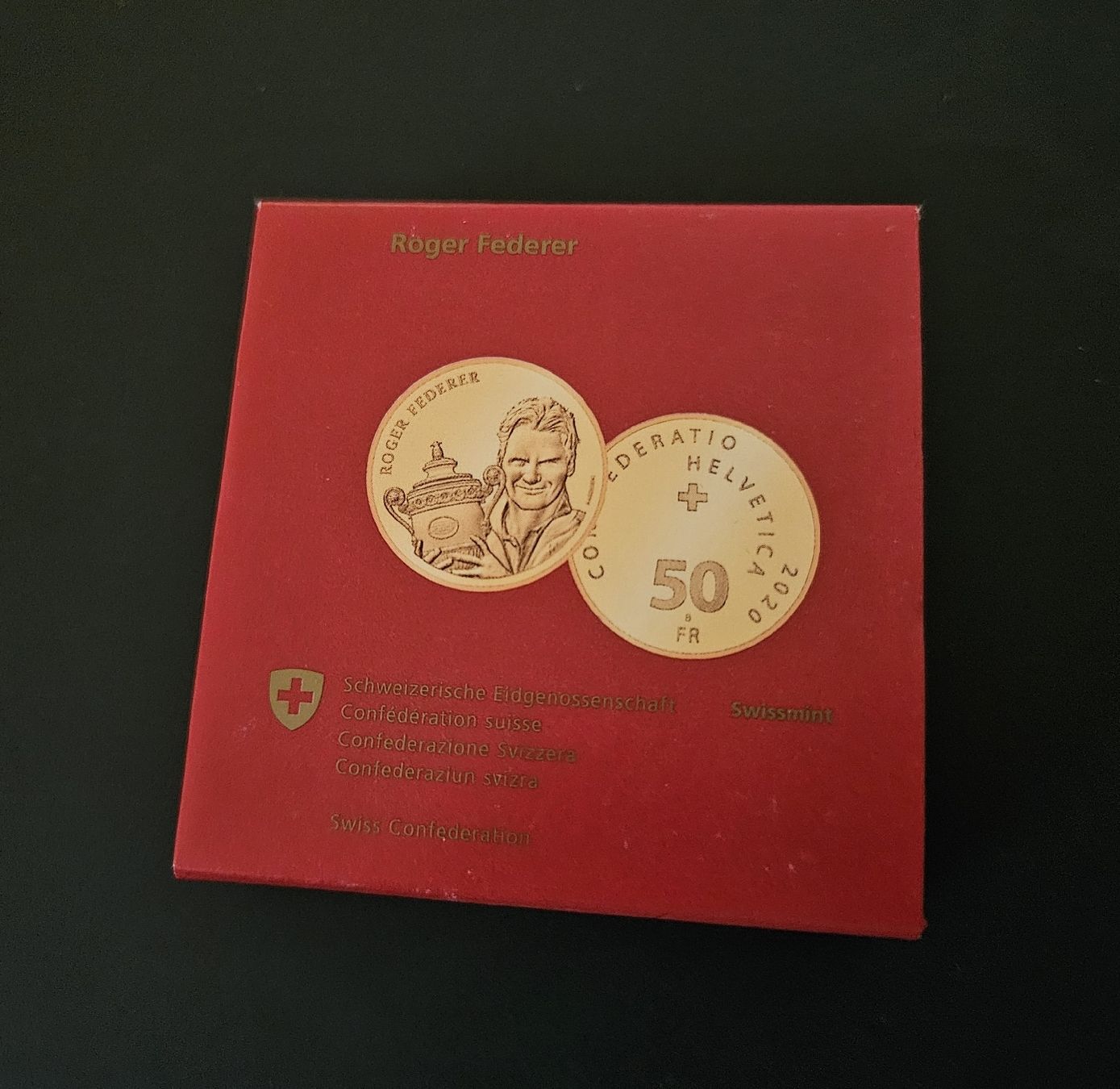 Tutti le monete: Goldmünze 50 Fr. Roger Federer – Nuovo (secondo la descrizione) da Winterthur venduto da ManuM88 2