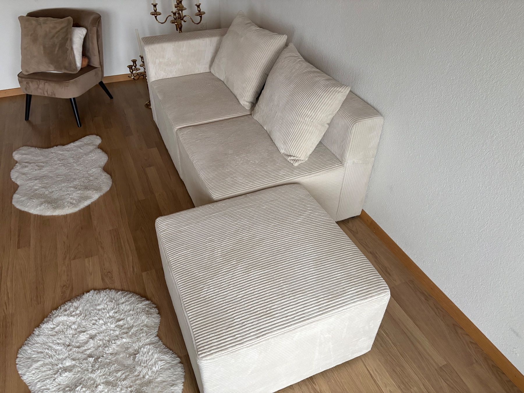 Maisons du monde Sofas: Modulares Cord Sofa beige – Neu (gemäss Beschreibung) aus Zürich von Frrokaj98 3