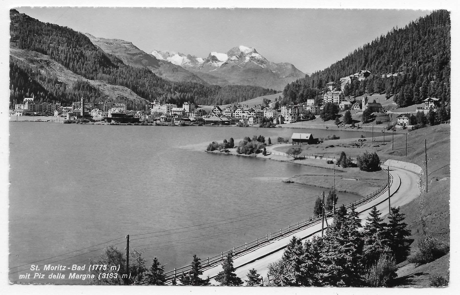 Ansichtskarten: St. Moritz-Bad mit Piz della Margna – Gebraucht aus Hefenhofen von Richsalz