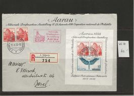 enveloppe Aarau 1938 avec W11