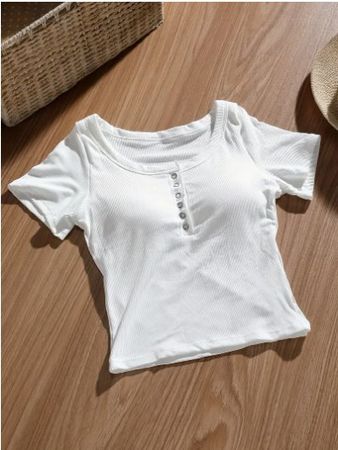 Weisses Crop Top mit BH integriert Gr. S - 226177