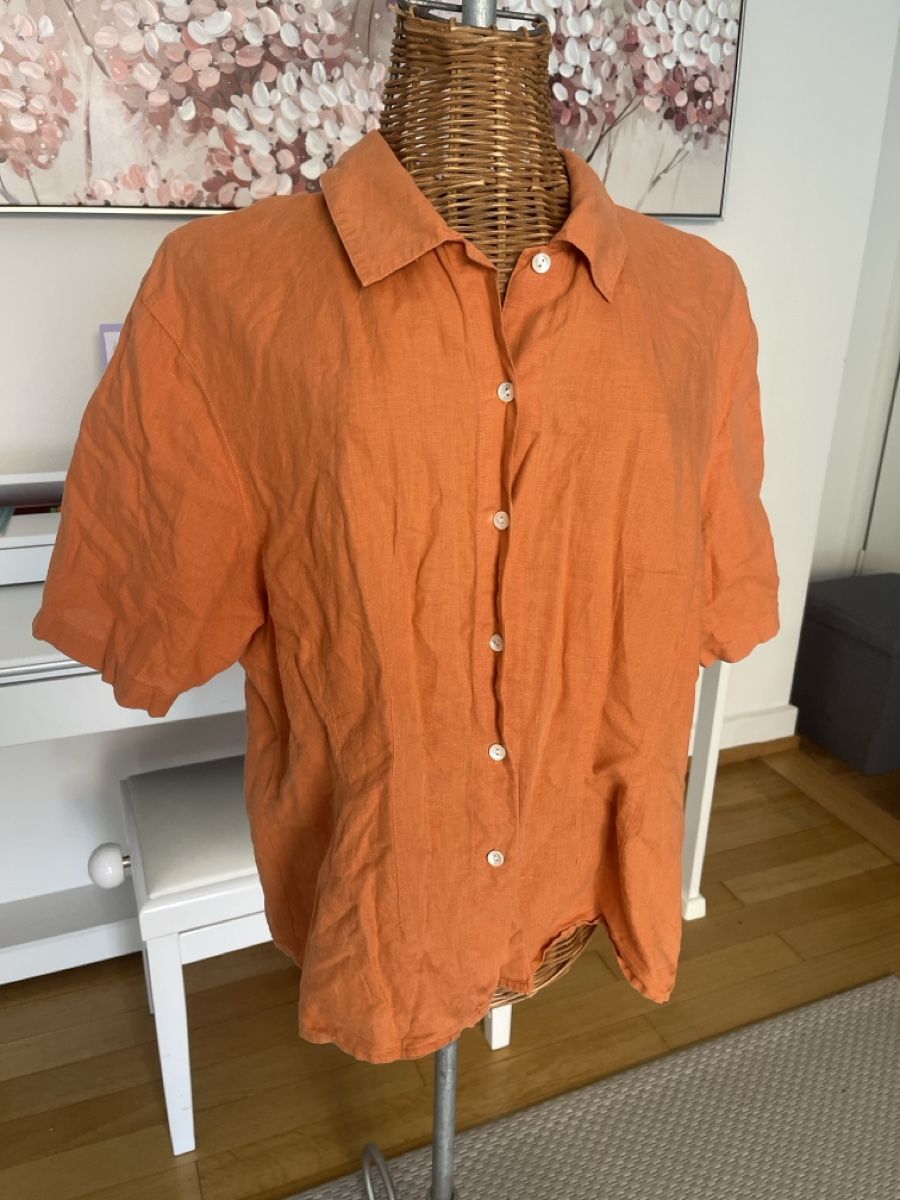 Camicette: Marc O'Polo Hemd, Leinen, Orange, 42 – Usato da Solothurn venduto da Bobesch08 5