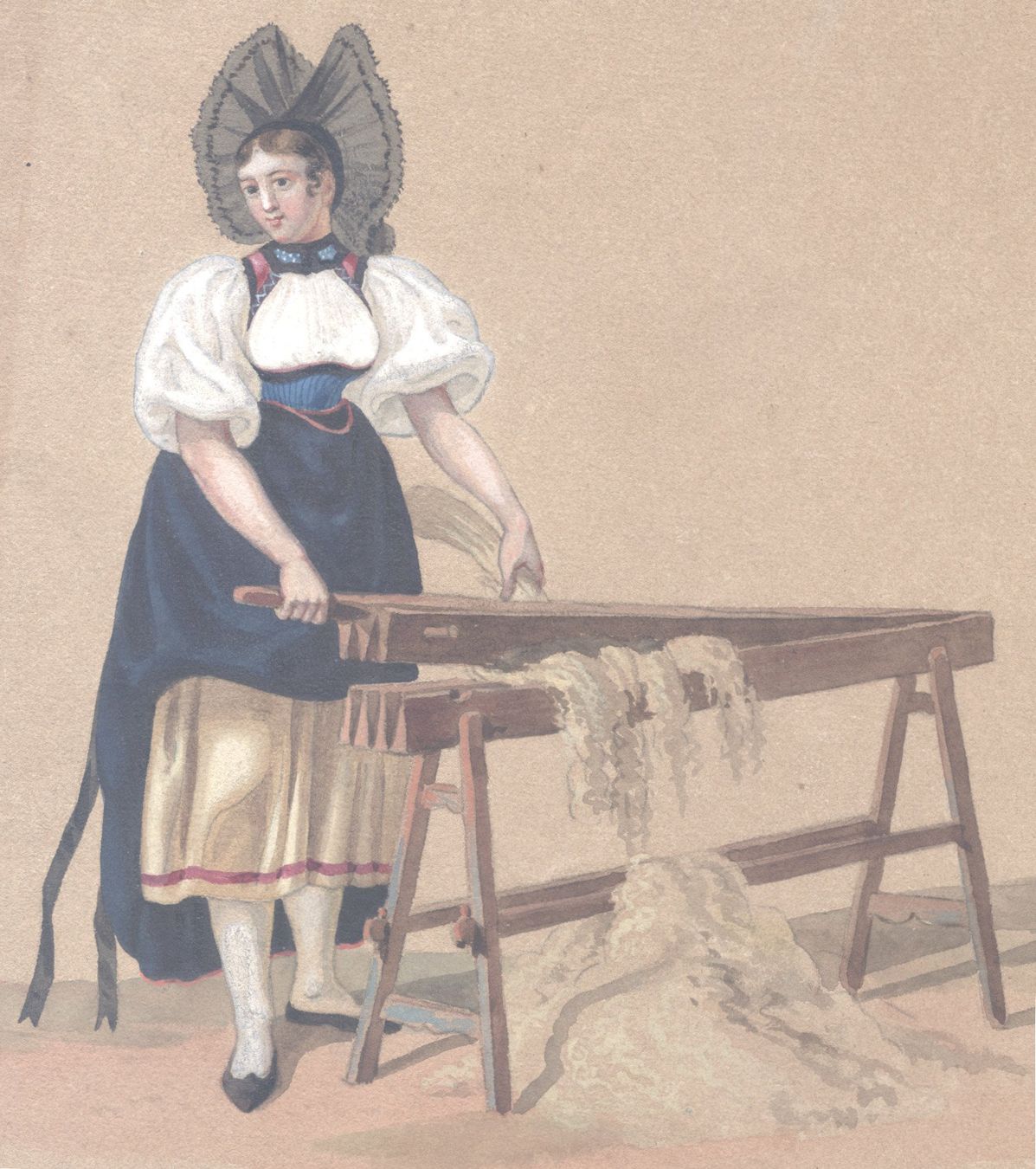 Foto & Immagini: Berner Tracht "Brächete" Aquarell/Pastell – Usato da Biel/Bienne venduto da 07helios032 1