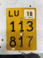 Mofanummer Nummernschild Mofa Töffli Luzern LU 113817