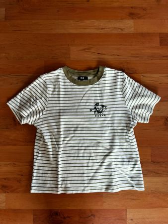 Gestreiftes T-Shirt mit Pippi Langstrumpf Druck