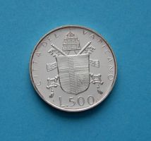Münze 500 Lire Vatikan 1980 Silber