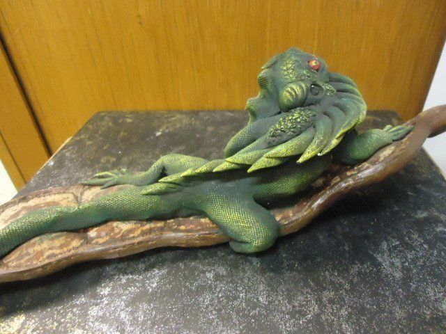 Statuette: Leguane Figur aus Holz auf Baum Blatt – Usato da Zürich venduto da liquidation-cobra 6