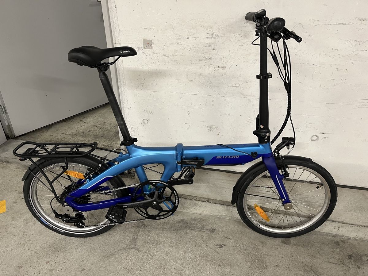 Velos: Faltrad Allegro E-Clips R blau – Defekt aus Zürich von divertimento4