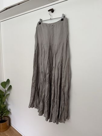 Massimo Dutti Studio long silver skirt NEW