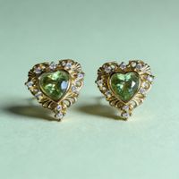 Boucles d’oreilles cœur scintillant