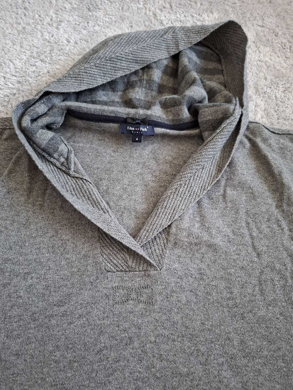 Pulls & Sweat-shirts: Pull à capuche Eden Park gris taille 4 coton cachemire – D'occasion à Renens VD par ser_j2fn 6