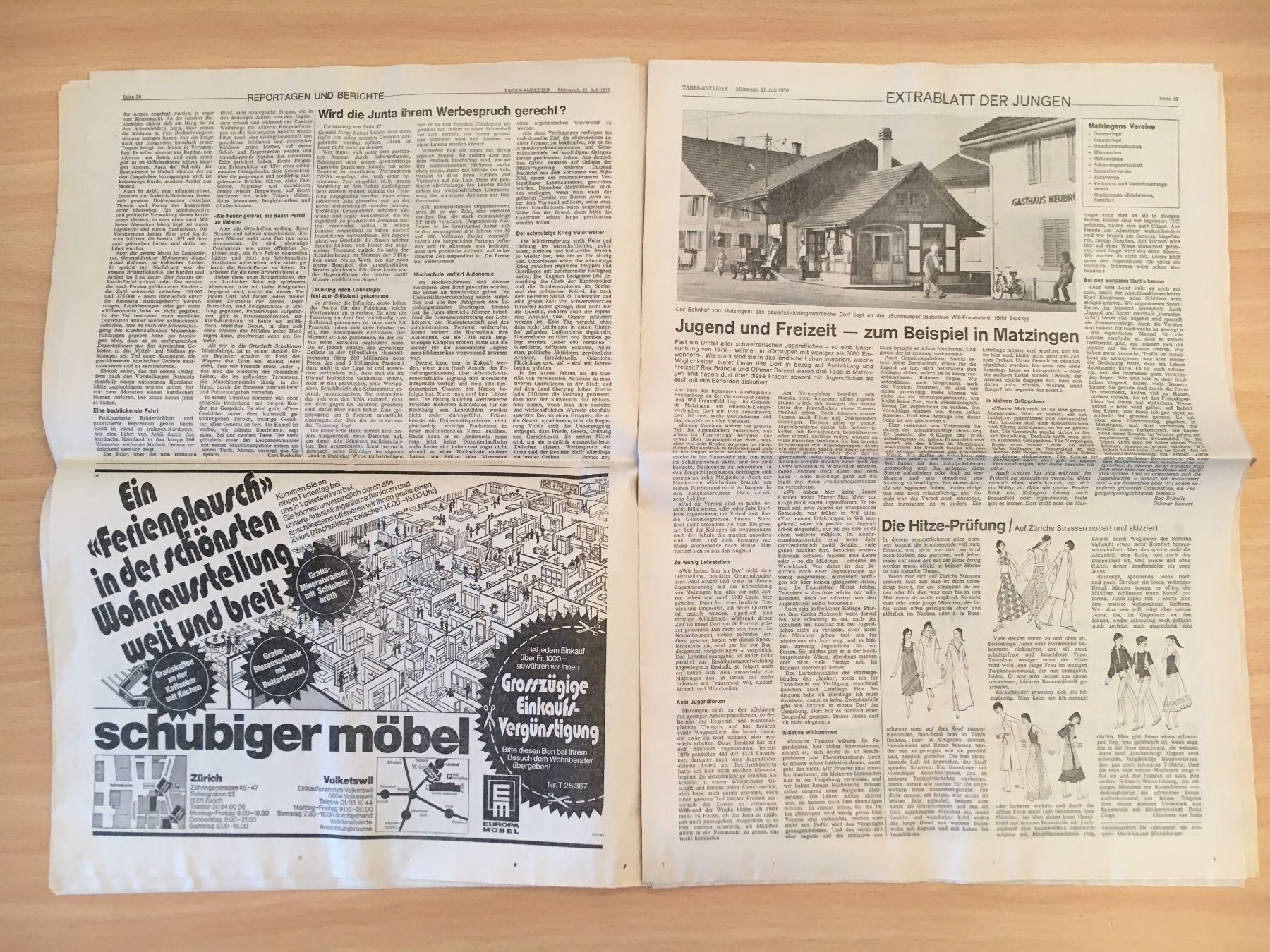 Zeitschriften & Magazine: Tagesanzeiger vom 21. Juli 1976 – Gebraucht aus Luzern von Jiggy_8898 9