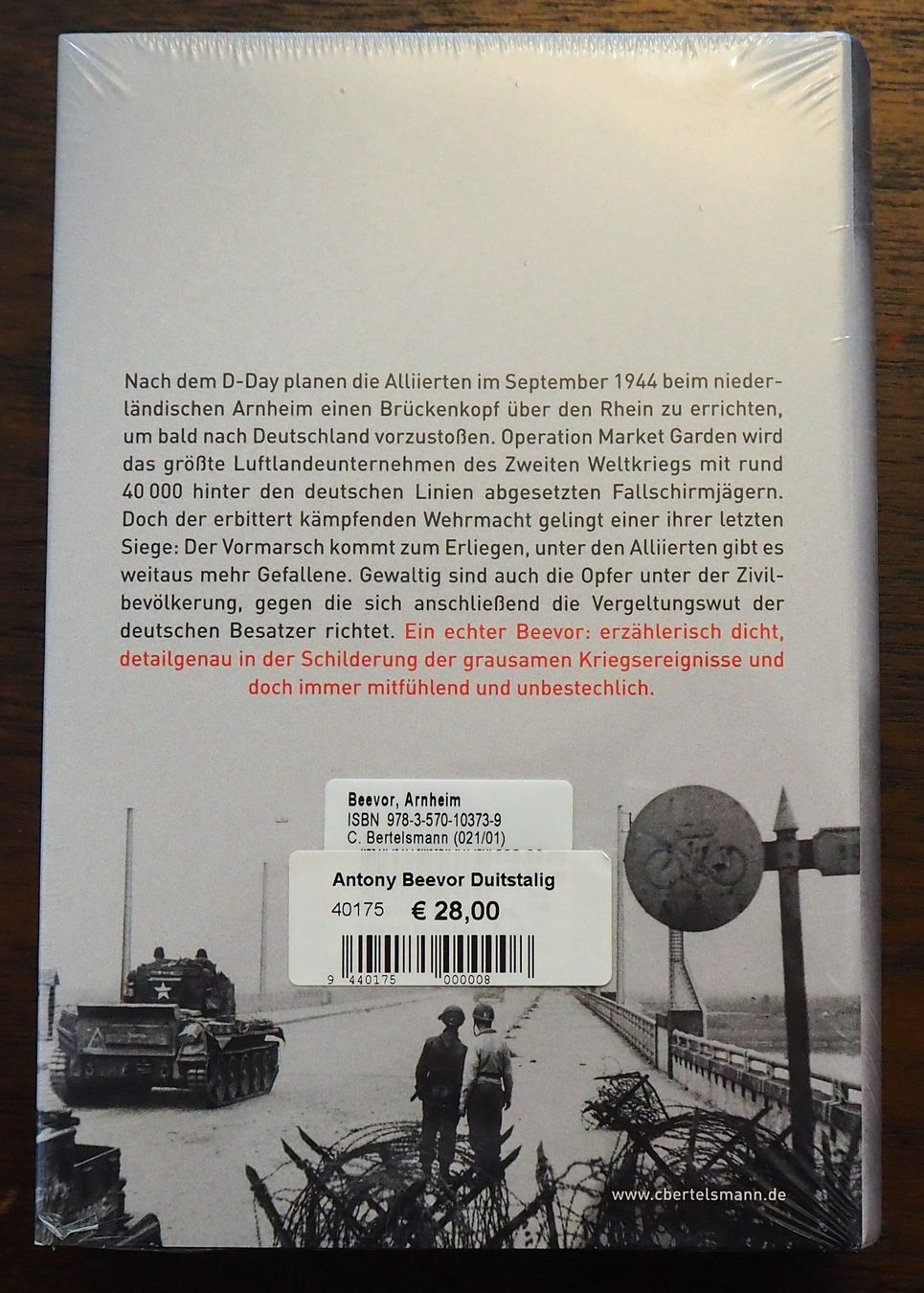 Libri: Arnheim von Antony Beevor / neu und originalverpackt – Nuovo e nell'imballaggio originale da Chur venduto da dluli 1
