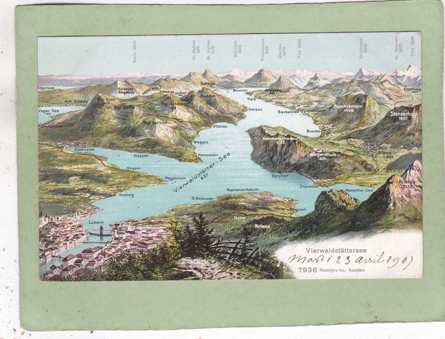 Cartoline postali: Vierwaldstättersee – Usato da Herisau venduto da Lisegrat2008