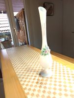 Art Deko Opalinglas Blumenvase Handbemalt keramik Rose Top