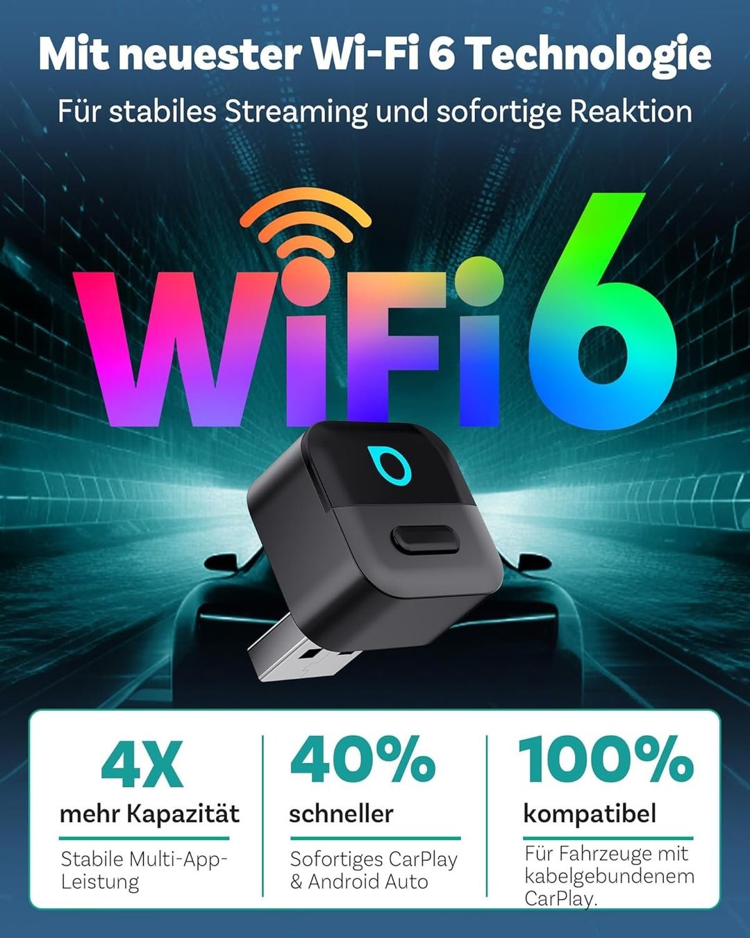 Unità & Adattatore: Wireless CarPlay Android Auto Adapter – Nuovo e nell'imballaggio originale da Suhr venduto da SchnapperCH 3