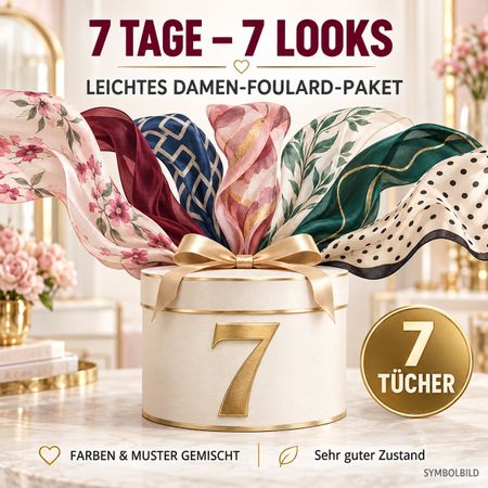 7 Tage paket 7 Looks set 7 leichte Damen Foulards Halstücher