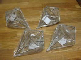 4 schöne Metall Diamanten Aufhänger