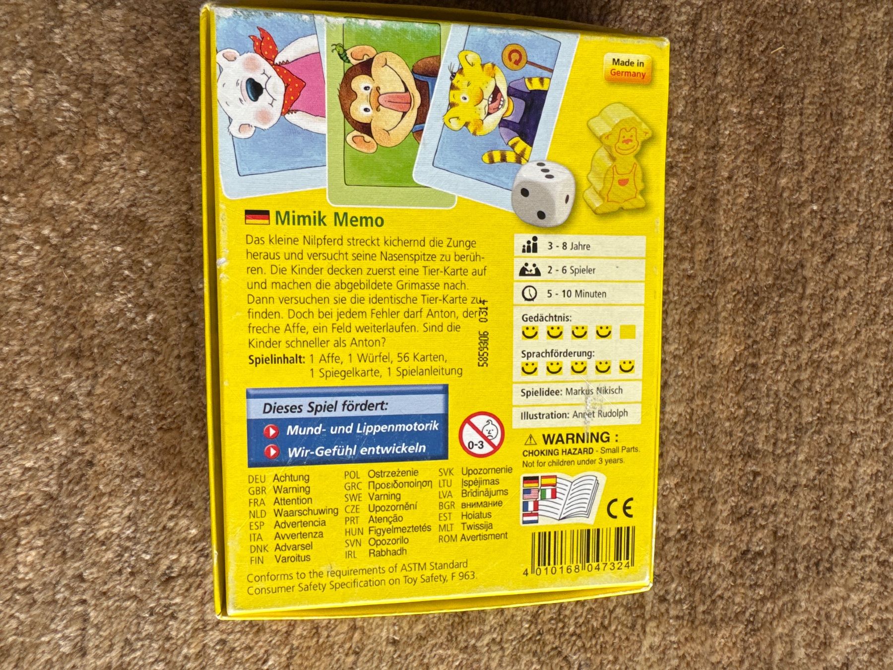 Haba Giochi: HABA - Mimik Memo - Lernspiel – Usato da Aarau venduto da Kilauea 2