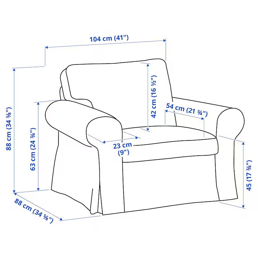 Ikea Poltrone: Ektorp IKEA Stoffsessel – Nuovo (secondo la descrizione) da Rüschlikon venduto da christin500 3