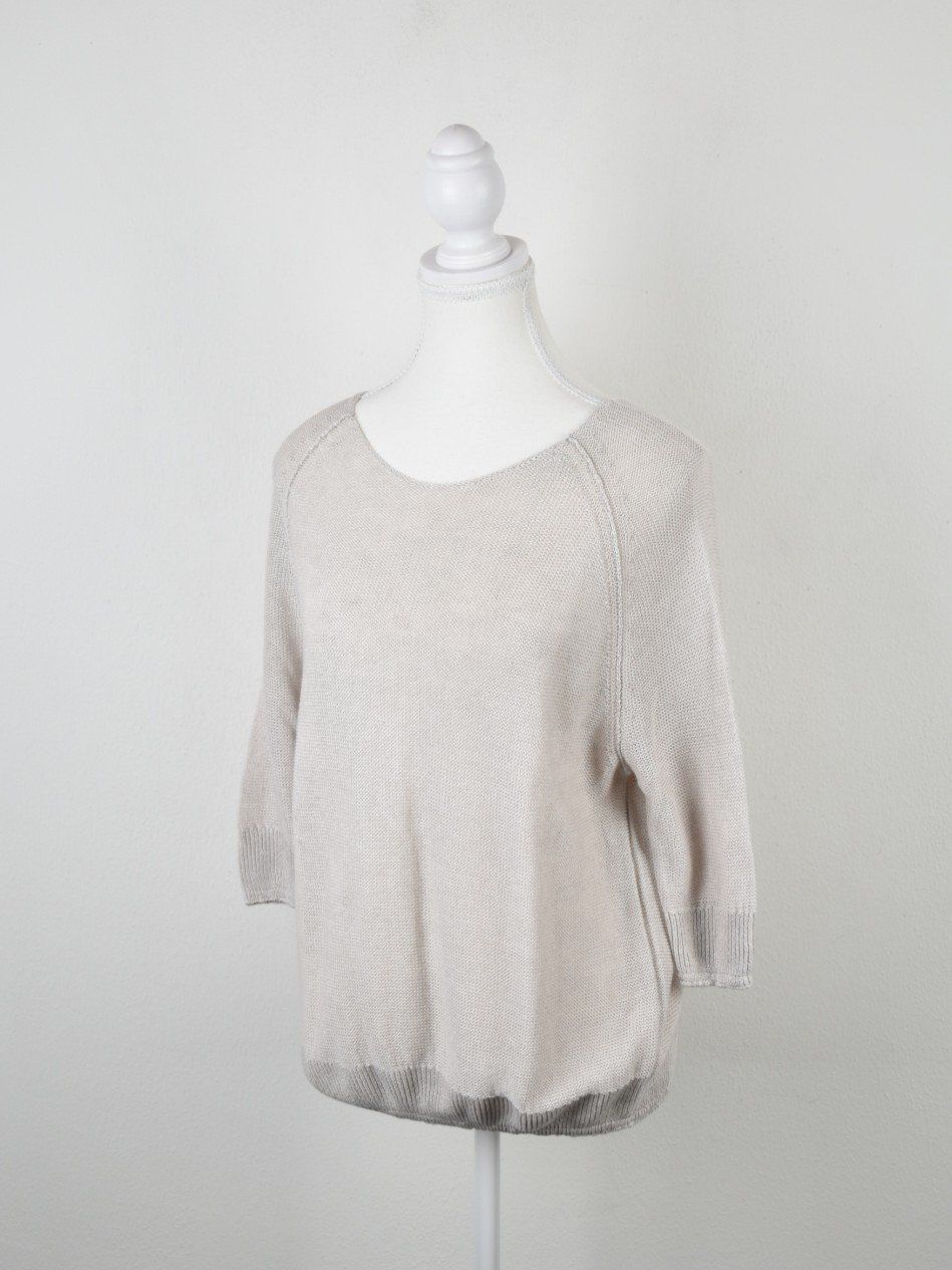 Maglioni & Felpe: handknit Kurzarm Pullover, beige, Gr.S, 100% Leinen – Usato da Nürensdorf venduto da 2ND_STORY 1