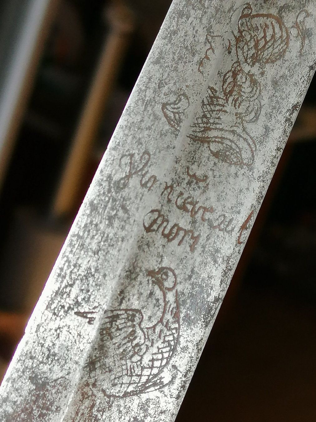 Armi bianche: ANTIK/18. JHT. /KLINGE MIT INSCHRIFT. – Usato da Maschwanden venduto da OliverM05