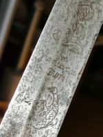 ANTIK/18. JHT. /KLINGE MIT INSCHRIFT.