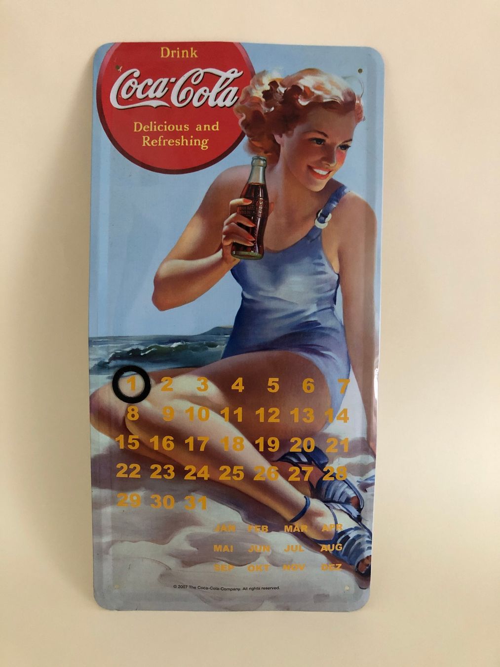 Coca-Cola Calendari: Blechkalender magnetisch – Usato da Basel venduto da Blumi_13
