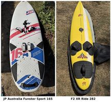 # Windsurf-Komplettausrüstung  2 Boards, 4 Segel komplett