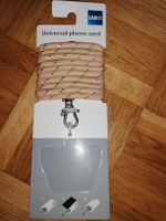Handykette Universal Neu mit Schnur beige Glitzer