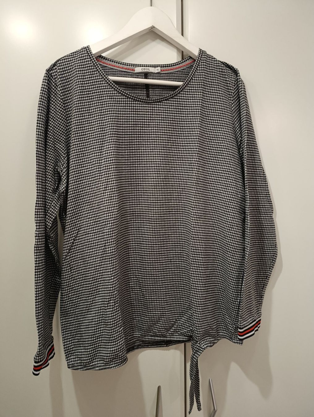 Cecil Maglioni & Felpe: Schwarz-Weiss karierter Cecil Pullover langarm Gr. XL – Usato da Münchwilen TG venduto da Ingi5