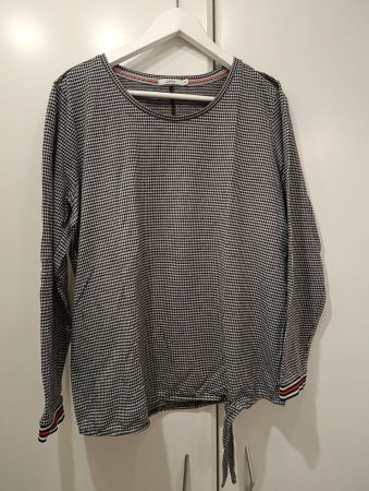 Schwarz-Weiss karierter Cecil Pullover langarm Gr. XL