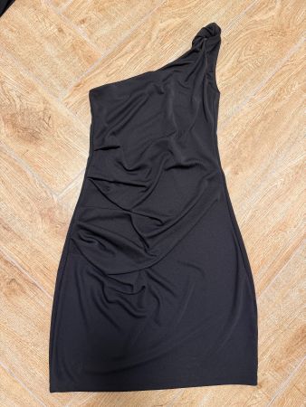 One Shoulder drapiertes Minikleid