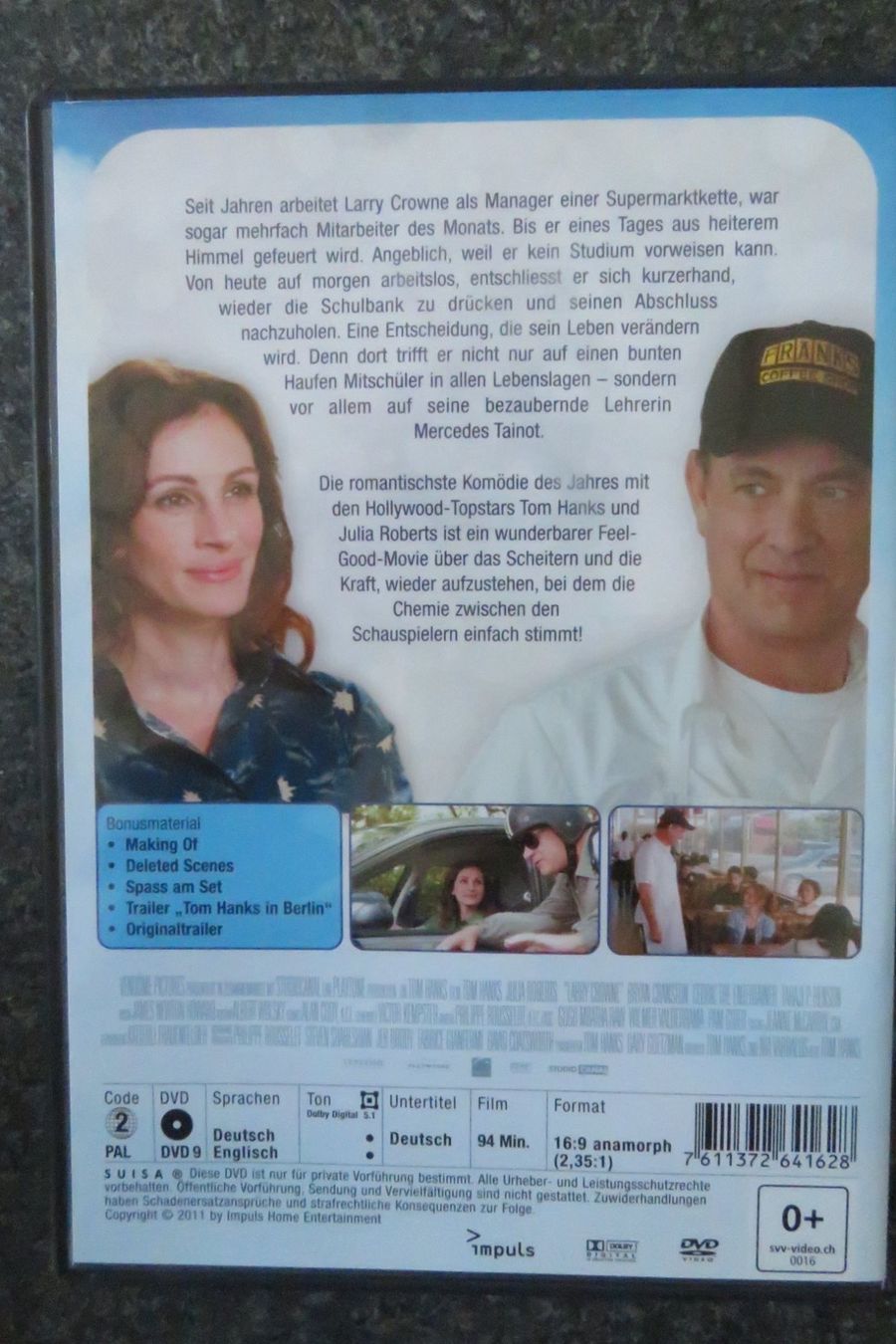 Tutti i DVDs: DVD LARRY CROWNE mit TOM HANKS + JULIA ROBERTS – Nuovo (secondo la descrizione) da Wil ZH venduto da Tamagy 1