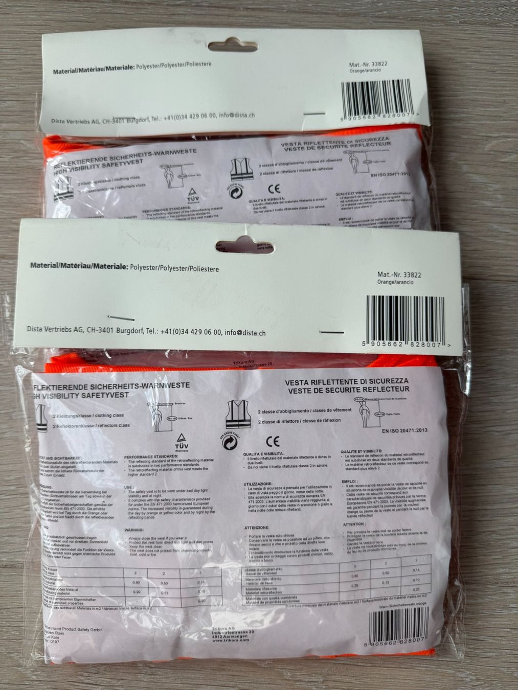 Gilets: 2 Warnwesten / grösse Universal (Neuware) – Neuf avec emballage d'origine à Thalwil par zurich_man 1